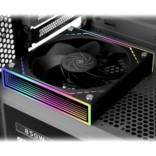 Кулер для корпуса/ Case Cooler Thermalright TL-M12R Reverse (124x120x25mm, 4-pin PWM, ARGB, 42.6CFM, 23.2dBA, 1500RPM, Black) Thermalright