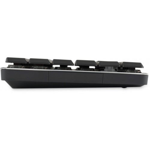 Клавиатура Оклик K615X механическая USB Slim с LED подсветкой для геймеров - серый/серебристый, 1.5м кабель