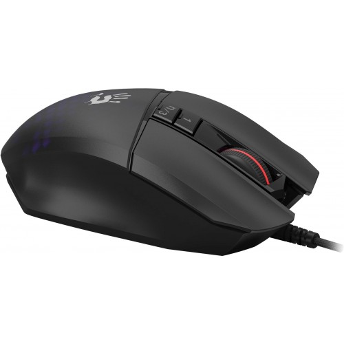 Купить оптическую мышь A4Tech Bloody W65 Max Mini черного цвета с 12000dpi и 9 кнопками – идеальный выбор для геймеров!
