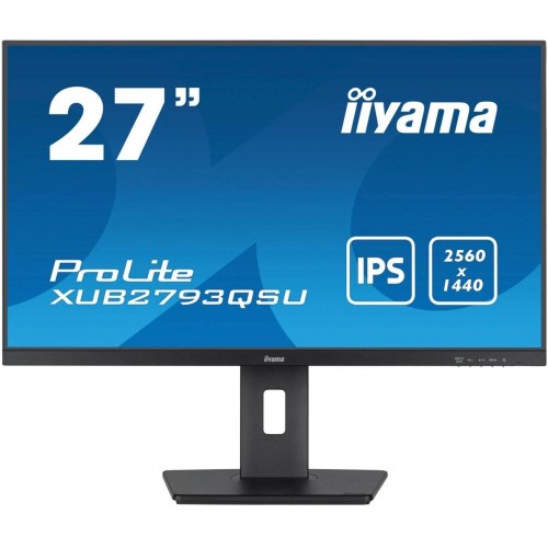 Монитор Iiyama 27" ProLite XUB2793QSU-B7 черный IPS LED 1ms 16:9 HDMI M/M матовая HAS Piv 1300:1 300cd 178гр/178гр 2560x1440 100Hz DP 2K USB 5.6кг