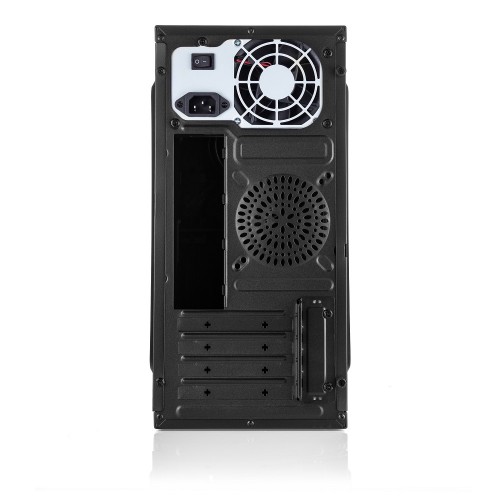Корпус с блоком питания 450Вт./ Case Forza mATX, 450W, 2xUSB2.0+2xUSB3.0, Black, w/o FAN, 8 cm fan PSU, power cord Foxline
