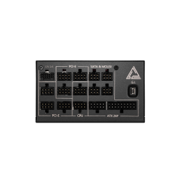 Блок питания ПК/ Power Supply MSI MEG Ai1300P PCIE5, 1300W 80+ Platinum (ATX, 3.1, PCIe 5.1, Full modular, 1x24(20+4)pin, 1xCPU 8(4+4)pin, 8xPCIe*2 8(6+2)pin, 1x12VHPWR, 16xSATA3, 4xMOLEX4pin, Active, 120x120mm, 160x150x86mm, APFC, black)