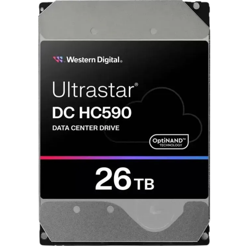 Жесткий диск/ HDD WD SAS Server 26Tb Ultrastar DC HC590 7200 12Gb/s 512MB 1 year warranty (replacement ST24000NM007H, MG11SCA24TE)