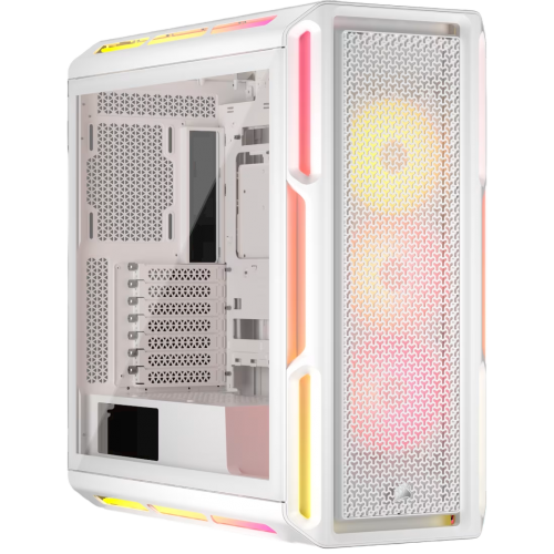 Корпус Corsair iCUE LINK 5000T LX RGB White - Midi-Tower без блока питания с 3x120mm RGB вентиляторами и множеством портов USB