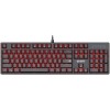 Механическая клавиатура Defender GK-596 для геймеров с LED-подсветкой и USB подключением (45596), кабель 1.5м - Черная