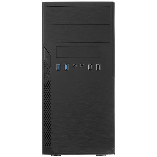 Корпус с блоком питания 450Вт./ Case Foxline FL-628, mATX, 2x5.25EXT, 1x3.5EXT, 3x3.5INT, 2xUSB2.0+2xUSB3.0, HDA, w/o FAN, w/450W ATX PSU, w/1.2m EU pwr cord Foxline