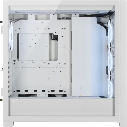 Корпус без блока питания/ Case Corsair iCUE 5000X RGB QL Edition, Midi-Tower, TG, 4x120mm RGB, 2xUSB-A 3.2, 1xUSB 3.2 Type-C, E-ATX, ATX, mATX, mITX White Corsair