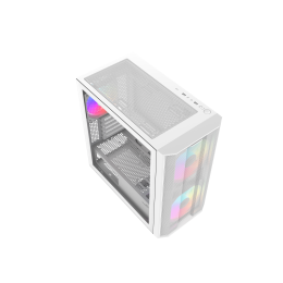 Корпус ПК без блока питания/ Case SAMA S30 White, Midi-Tower, TG, 2x140mm + 1x120mm ARGB, 1xUSB 3.0 + 1xUSB 3.1 Type-C, mATX, mITX White