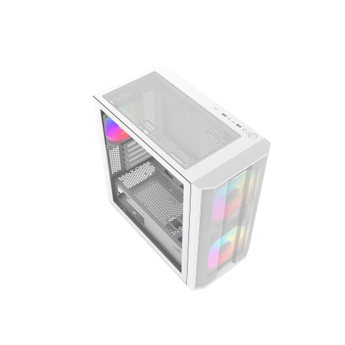 Корпус ПК без блока питания/ Case SAMA S30 White, Midi-Tower, TG, 2x140mm + 1x120mm ARGB, 1xUSB 3.0 + 1xUSB 3.1 Type-C, mATX, mITX White SAMA