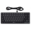 Клавиатура Оклик K615X механическая USB Slim с LED подсветкой для геймеров - серый/серебристый, 1.5м кабель