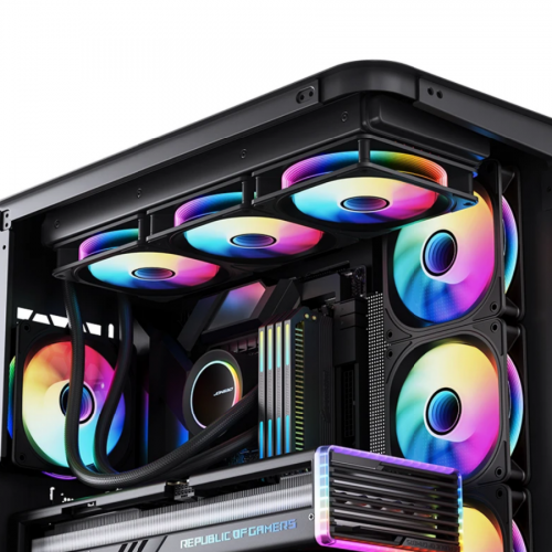 Кулер для корпуса/ Case Cooler JONSBO FR-606BR Reverse (120x120x25mm, 4-pin PWM, ARGB, 35.99CFM, 26.5dBA, 1500RPM, Black) JONSBO
