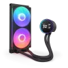 Система жидкостного охлаждения для ПК/ Water Cooling System NZXT Kraken Elite 280 RGB (250W, 280mm, LED temp., Black/ Fans: 2x140mm, 98.61CFM, 34.5dBA, 2000RPM/ Pump height 65mm, 2800RPM, Rad thickness 27mm/ S: 1851, 1700, 1200, 115X, AM5, AM4) NZXT