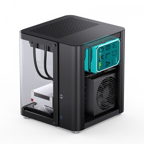 Купить корпус JONSBO TK-1 Black 2.0 для Mini-Tower: без блока питания, USB-A 3.2 и USB-C 3.2, совместимый с mATX и mITX
