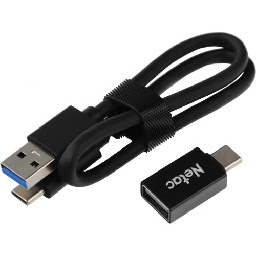 Накопитель SSD Netac USB-C 500Gb NT01Z9-500G-32BK Z9 1.8" черный