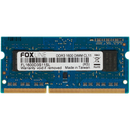 Память оперативная/ Foxline SODIMM 4GB 1600 DDR3 (512*8) 1.35V