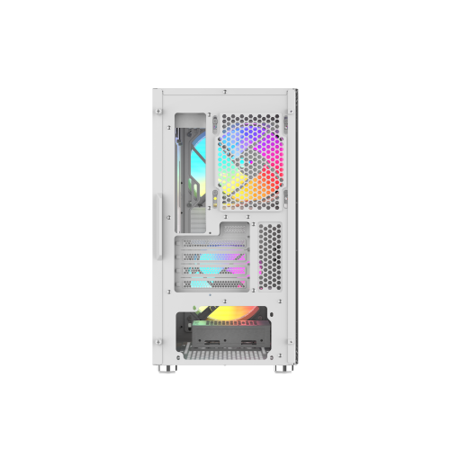 Корпус ПК без блока питания/ Case SAMA S30 White, Midi-Tower, TG, 2x140mm + 1x120mm ARGB, 1xUSB 3.0 + 1xUSB 3.1 Type-C, mATX, mITX White SAMA