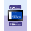 Твердотельный накопитель/ ADATA SSD Ultimate SU650, 960GB, 2.5" 7mm, SATA3, 3D TLC, R/W 520/450MB/s, IOPs 40 000/75 000, TBW 560, DWPD 0.5 (3 года) ADATA