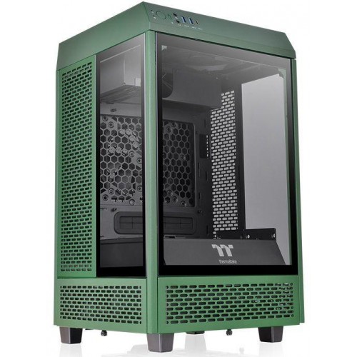 Купить корпус Thermaltake The Tower 100 Racing зеленый для miniITX с охлаждением 1x120mm и 3x140mm, 2xUSB3.0 и аудио - идеальный выбор для вашего ПК