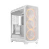 Корпус ПК без блока питания/ Case Fractal Design Meshify 3 RGB TG Clear Tint, Midi-Tower, 3x140mm ARGB, 2xUSB-A 3.2 + 1xUSB 3.2 Type-C E-ATX, ATX, mATX, mITX, White Fractal Design