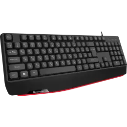 Defender Проводная клавиатура Atom HB-546 RU,черный,104+FN,1.8м