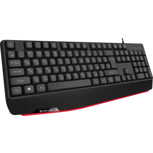 Defender Проводная клавиатура Atom HB-546 RU,черный,104+FN,1.8м Defender