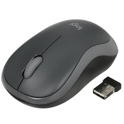 Мышь Logitech M186 черный/серый оптическая 1000dpi беспров. USB для ноутбука 2but (910-004131)