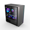 Корпус без блока питания/ Case PCCooler LM300 ARGB BK, Mini-Tower, TG, 1x120mm ARGB, 1xUSB-A 3.0 + 2xUSB-A 2.0, mATX, mITX Black