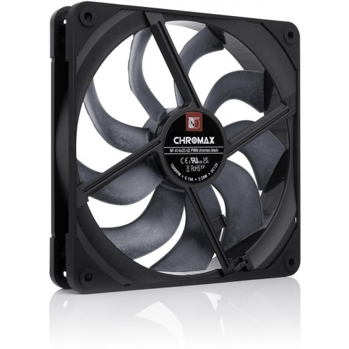 Кулер для корпуса/ Case Cooler Noctua NF-A14x25 G2 PWM chromax.black.swap (140x140x25mm, 4-pin PWM, 91.58FM, 24.8dBA, 1500RPM, Black)