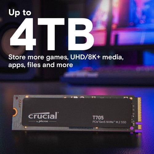 Твердотельный накопитель Crucial T705 1TB PCIe Gen5 NVMe M.2 SSD CT1000T705SSD3