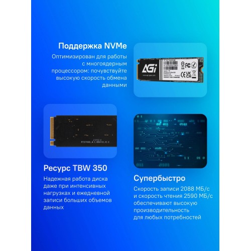 Tвердотельный накопитель AGi PCIe 3.0 x4 1TB M.2 2280 - Высокая скорость и надежность для вашего ПК