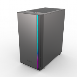 Корпус без блока питания/ Case PCCooler LM300 ARGB BK, Mini-Tower, TG, 1x120mm ARGB, 1xUSB-A 3.0 + 2xUSB-A 2.0, mATX, mITX Black