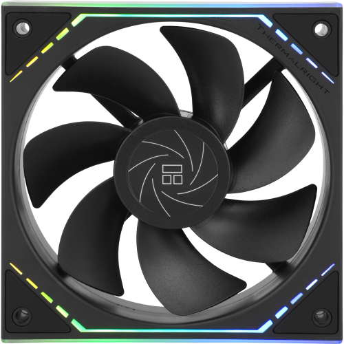 Кулер для корпуса/ Case Cooler Thermalright TL-M12R Reverse (124x120x25mm, 4-pin PWM, ARGB, 42.6CFM, 23.2dBA, 1500RPM, Black) Thermalright