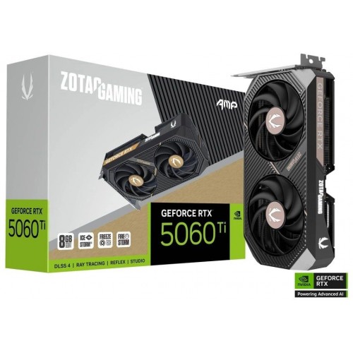 Купить видеокарту Zotac RTX 5060TI 8GB AMP - Высокопроизводительная NVIDIA GeForce с GDDR7 и поддержкой PCI-E 5.0