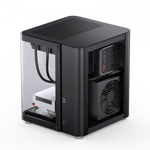 Купить корпус JONSBO TK-1 Black 2.0 для Mini-Tower: без блока питания, USB-A 3.2 и USB-C 3.2, совместимый с mATX и mITX