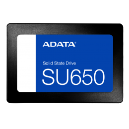 Твердотельный накопитель/ ADATA SSD Ultimate SU650, 960GB, 2.5" 7mm, SATA3, 3D TLC, R/W 520/450MB/s, IOPs 40 000/75 000, TBW 560, DWPD 0.5 (3 года)