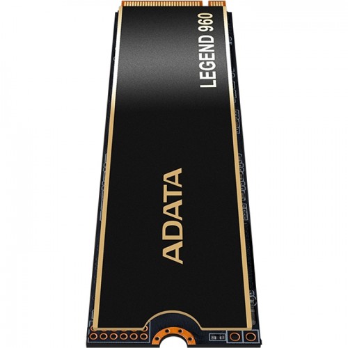 Твердотельный накопитель/ ADATA SSD LEGEND 960, 4000GB, M.2(22x80mm), NVMe 1.4, PCIe 4.0 x4, 3D NAND, R/W 7400/6800MB/s, IOPs 700 000/550 000, DRAM buffer 4000MB, TBW 3120, DWPD 0.43, with Heat Spreader (5 лет) ADATA
