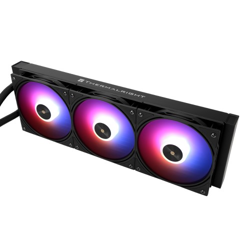 Водяное охлаждение для процессора/ Water Cooling System Thermalright Frozen Warframe Pro 360 Black Argb (360mm, Black, ARGB/ Fans: 3x120mm, 70.84CFM, 29.8dBA, 2000RPM/ Pump height 60mm, 23dBA, 3000RPM, Rad thickness 27mm/ S: 1200, 1700, 1851, 2011, 2066, 