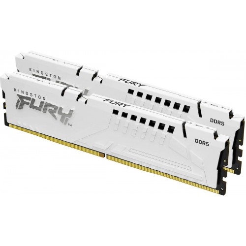 Купить оперативную память Kingston 32GB DDR5 5600MT/s CL36 DIMM (2 шт) FURY Beast White EXPO – Высокая производительность для геймеров