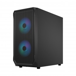 Корпус ПК без блока питания/ Case Fractal Design Focus 2 RGB, Midi-Tower, 2x140mm RGB, 2xUSB-A 3.2 ATX, mATX, mITX Black
