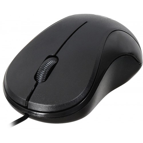 Мышь Оклик 115S черный оптическая 1200dpi USB для ноутбука 3but (711636)