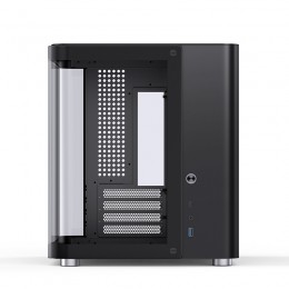 Корпус без блока питания/ Case JONSBO TK-1 Black 2.0, Mini-Tower, no fan, 1xUSB-A 3.2 + 1xUSB-C 3.2, mATX, mITX Black