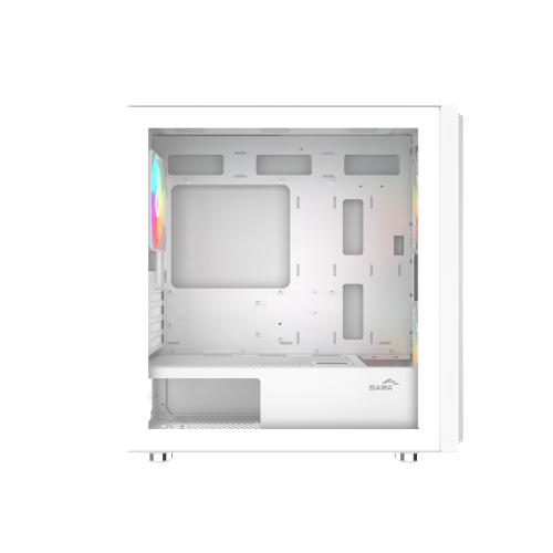 Корпус ПК без блока питания/ Case SAMA S30 White, Midi-Tower, TG, 2x140mm + 1x120mm ARGB, 1xUSB 3.0 + 1xUSB 3.1 Type-C, mATX, mITX White SAMA