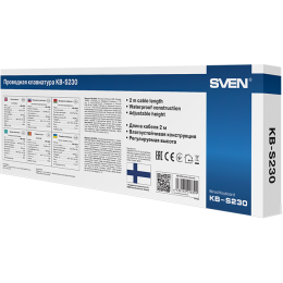 Клавиатура SVEN KB-S230 чёрная (104кл, каб. 2м)