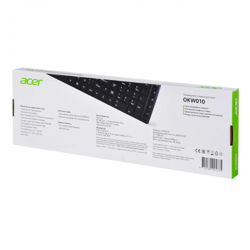 Клавиатура/ Клавиатура Acer OKW010 USB slim Multimedia black Acer