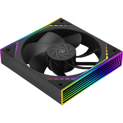 Кулер для корпуса/ Case Cooler Thermalright TL-M12R Reverse (124x120x25mm, 4-pin PWM, ARGB, 42.6CFM, 23.2dBA, 1500RPM, Black) Thermalright