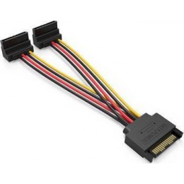 Кабель питания-разветвитель Vention SATA 15pin M / 2 x SATA 15pin F угол 90 - 0.15м