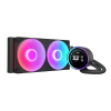 Система жидкостного охлаждения для ПК/ Water Cooling System NZXT Kraken Elite 280 RGB (250W, 280mm, LED temp., Black/ Fans: 2x140mm, 98.61CFM, 34.5dBA, 2000RPM/ Pump height 65mm, 2800RPM, Rad thickness 27mm/ S: 1851, 1700, 1200, 115X, AM5, AM4) NZXT