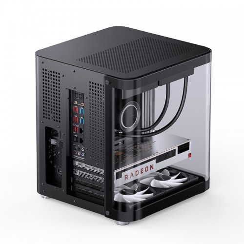 Купить корпус JONSBO TK-1 Black 2.0 для Mini-Tower: без блока питания, USB-A 3.2 и USB-C 3.2, совместимый с mATX и mITX