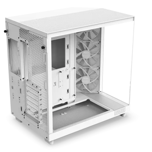 Корпус без блока питания/ Case NZXT H6 Flow, Midi-Tower, TG, 3x120mm, 2xUSB-A 3.2 + 1xUSB-C 3.2, ATX, mATX, mITX White NZXT