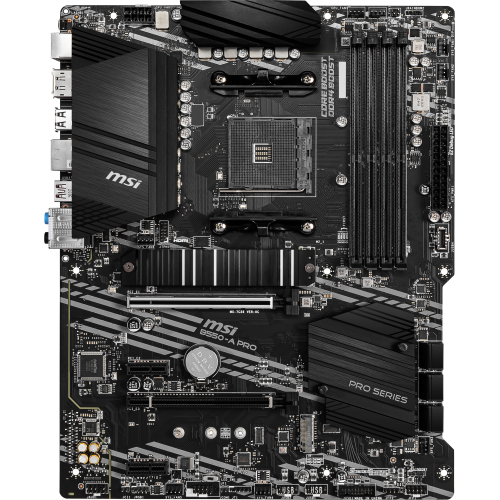 Материнская плата/ MB MSI AMD B550 sAM4, 4xDDR4(128GB), HDMI 2.1/DP, 1xPCIe 4.0x16, 1xPCIe 3.0x16, 2xPCIe 3.0, 1xLAN, 6xSATA 6Gb/s, 2xM.2, 1xUSB-C, 3xUSB 3.2, 4xUSB 2.0, 1xPS/2, ATX